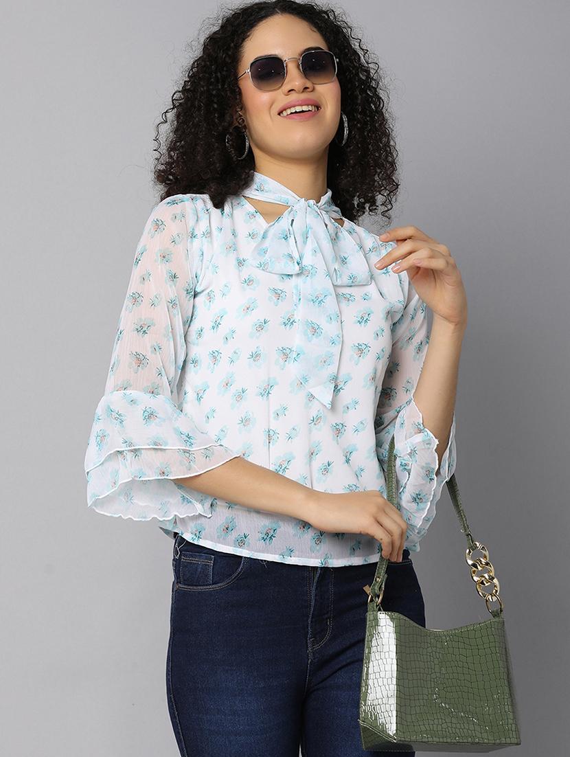 women white cotton regular top - 21153570 - Standard Image - 2