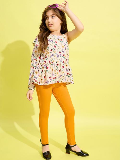 girls floral printed full length set - 21158405 - Very Small Image - 1