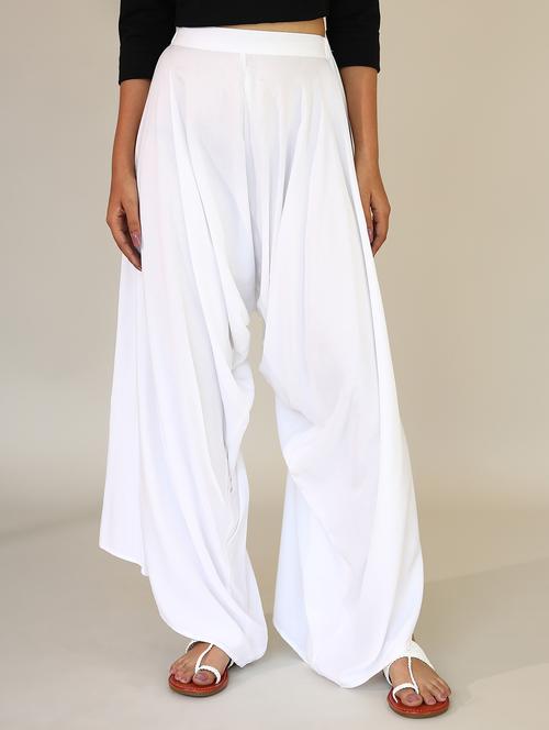 women solid high rise harem pant - 21161298 - Standard Image - 0