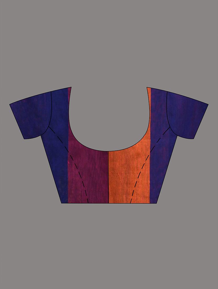 multi colored cotton handloom saree with blouse - 21161417 - Standard Image - 4