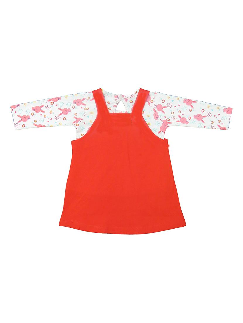 girls round neck printed frock - 21168103 - Zoom Image - 1