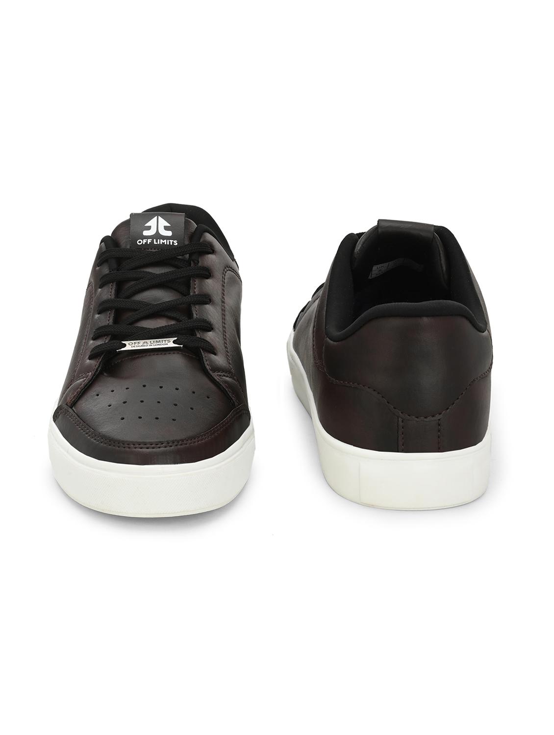 brown synthetic lace up sneakers - 21170480 - Zoom Image - 4