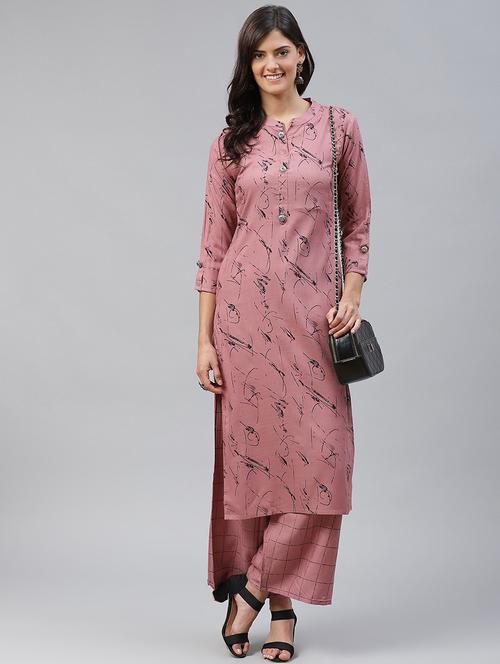 women printed kurta palazzo set  - 21171165 - Very Small Image - 1