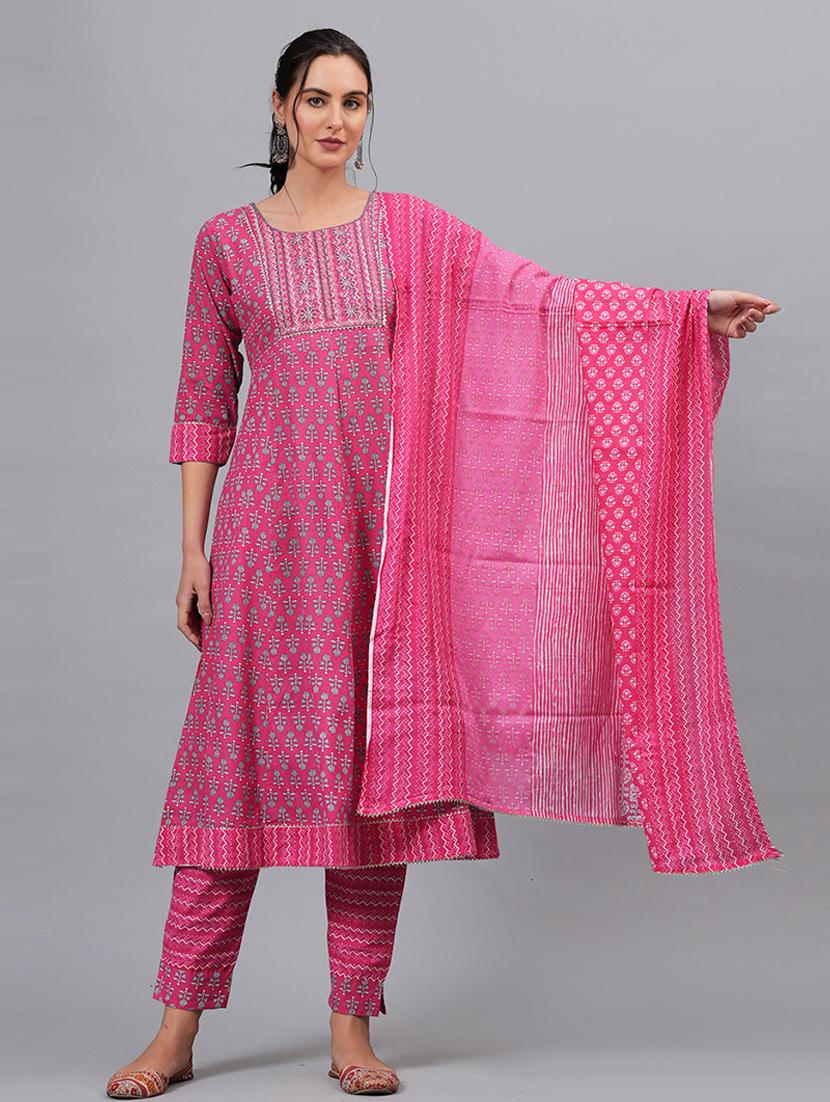 pink printed suit set - 21171481 -  Standard Image - 1