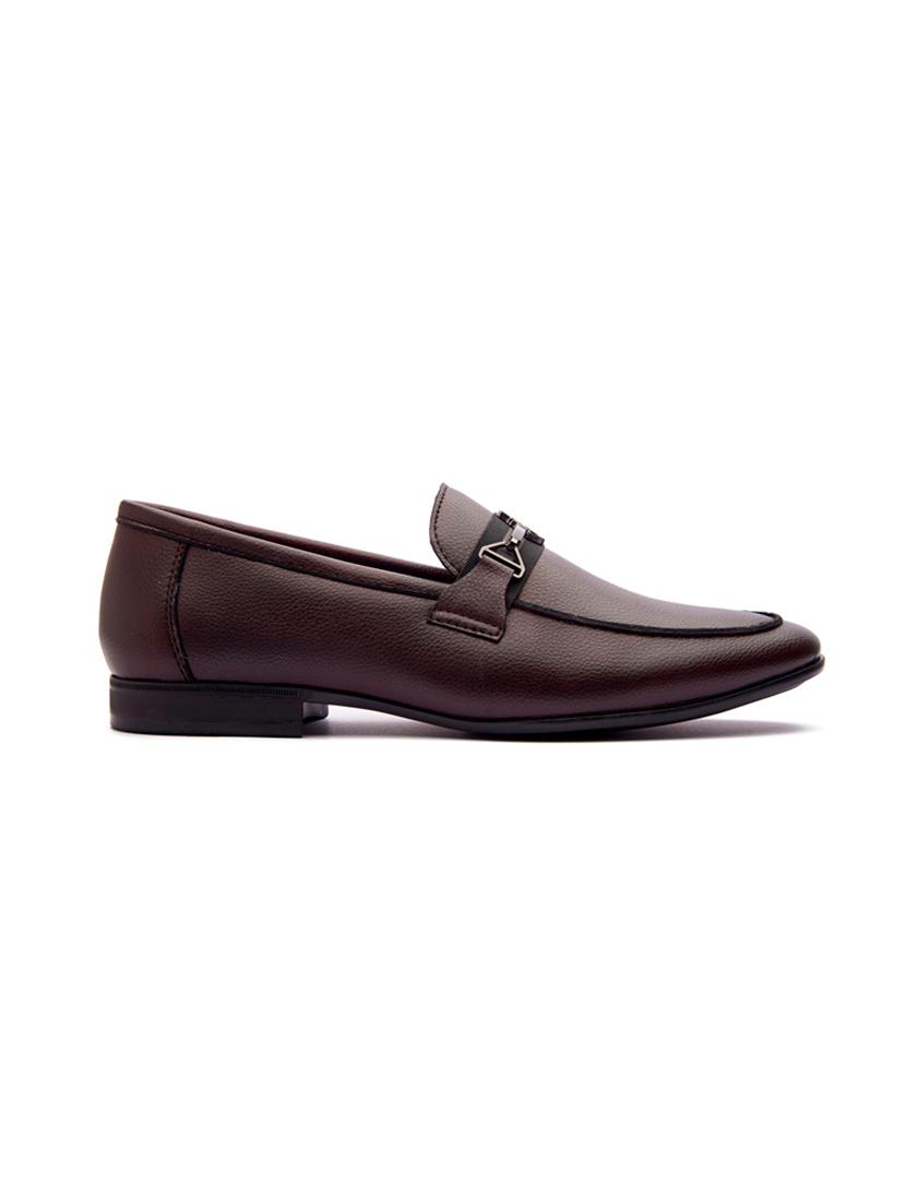 maroon slip on moccasins - 21176427 - Standard Image - 3