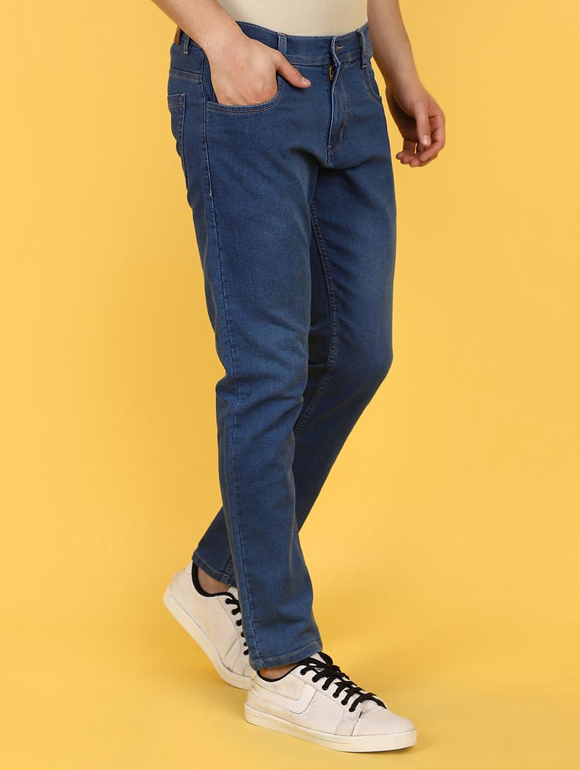 men mid rise plain denim jeans - 21177166 - Standard Image - 2