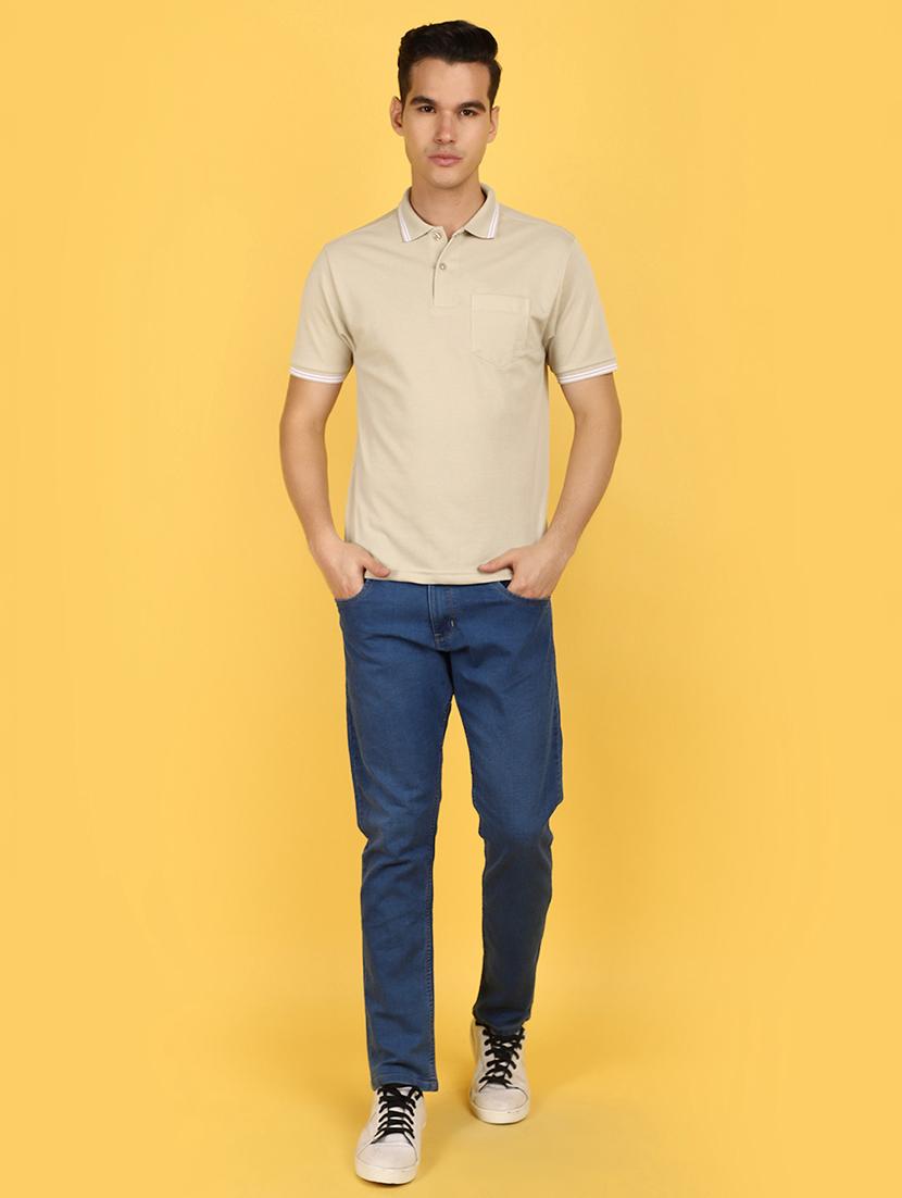 men mid rise plain denim jeans - 21177166 - Standard Image - 4