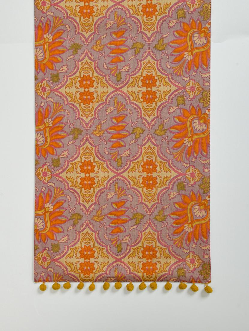 ratan cart purple cotton printed 13x70 table runner - 21178382 - Standard Image - 2