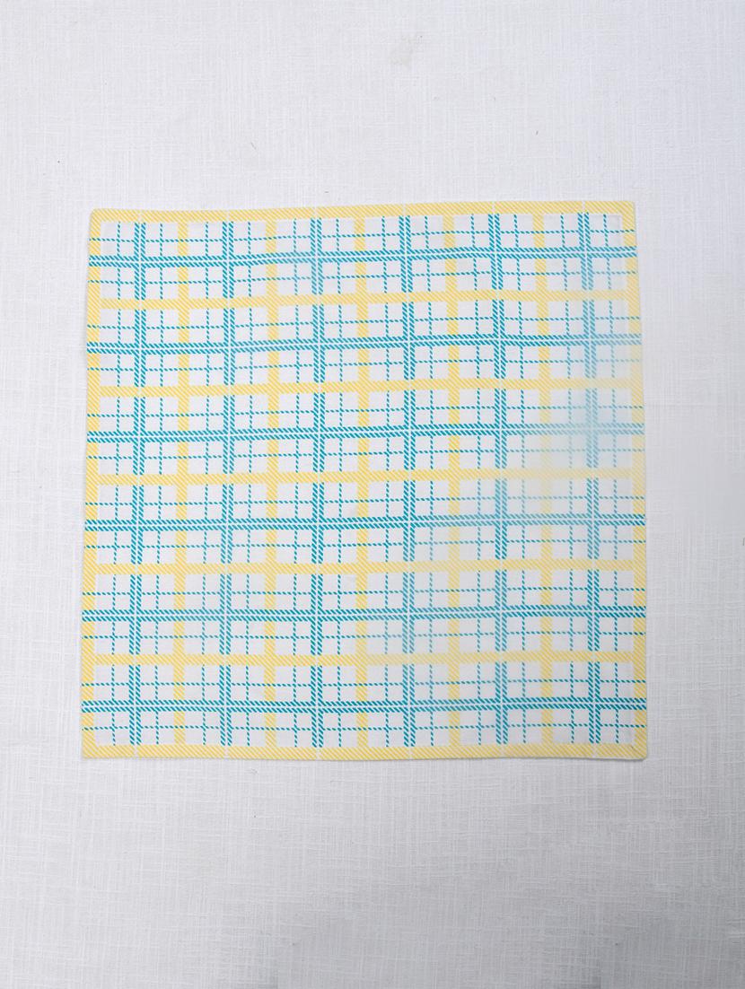 ratan cart teal cotton check pattern 18x18 inch napkin set of 6 - 21178392 - Zoom Image - 4