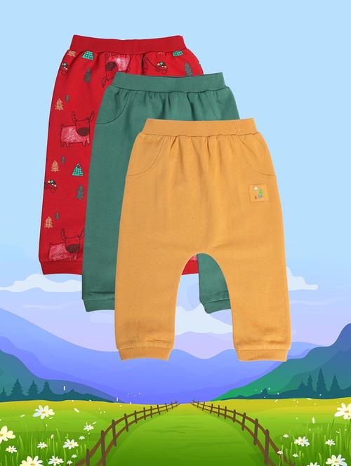pack of 3 multi colored cotton joggers - 21192679 - Very Small Image - 1