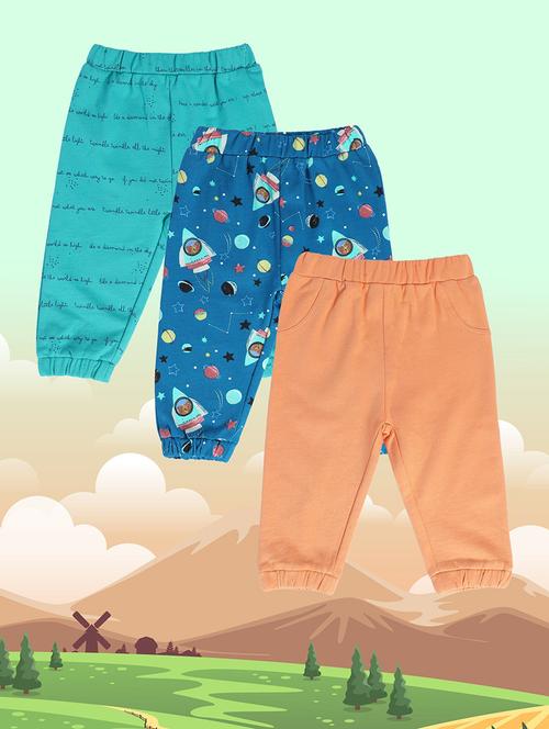 pack of 3 multi colored cotton joggers - 21192683 - Very Small Image - 1