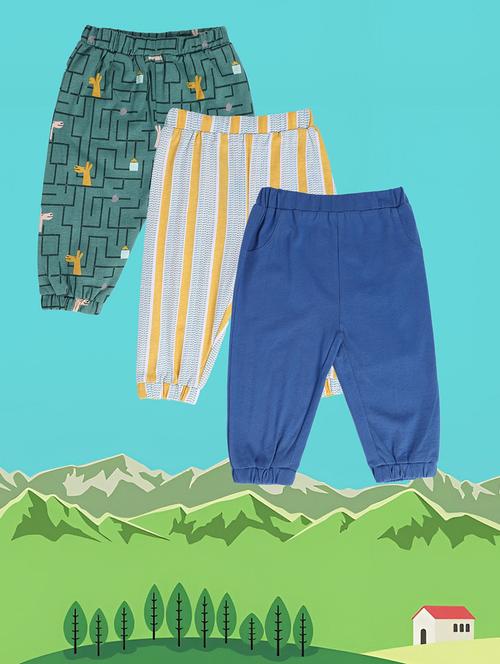 pack of 3 multi colored cotton joggers - 21192687 - Very Small Image - 1