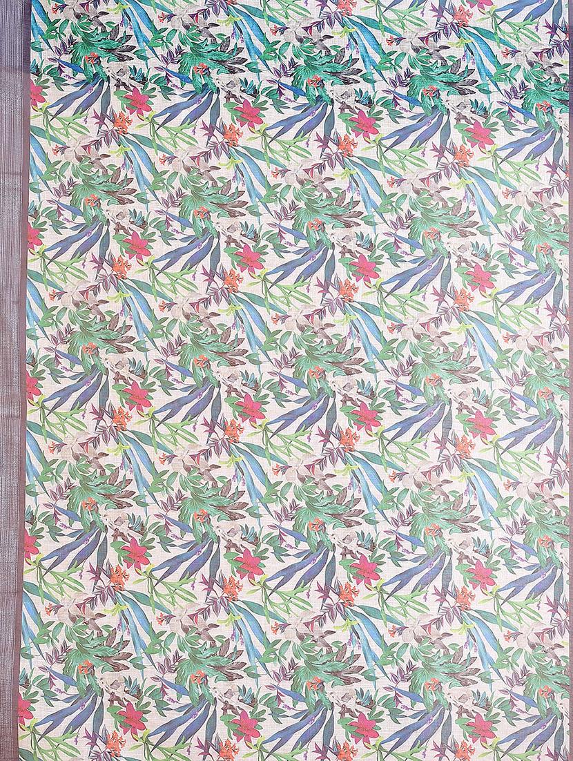 women floral printed saree with blouse - 21218154 - Standard Image - 3