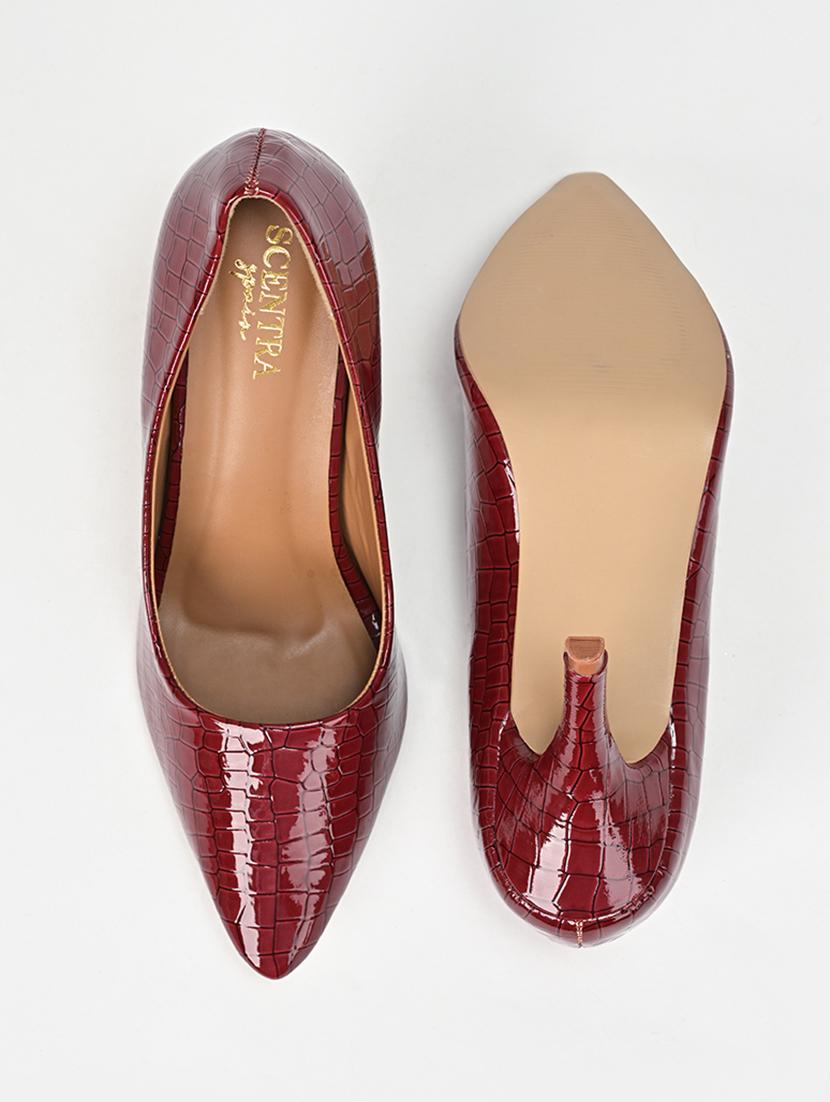 maroon slip on sandal - 21223485 - Standard Image - 4