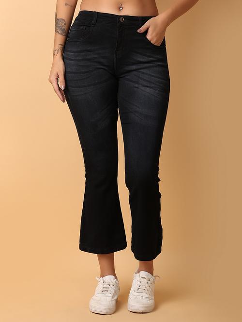women black denim jeans - 21226796 - Standard Image - 0