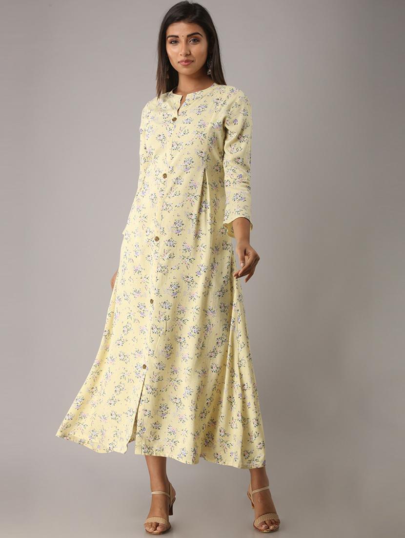 women yellow a-line ethnic dress - 21232110 - Zoom Image - 0