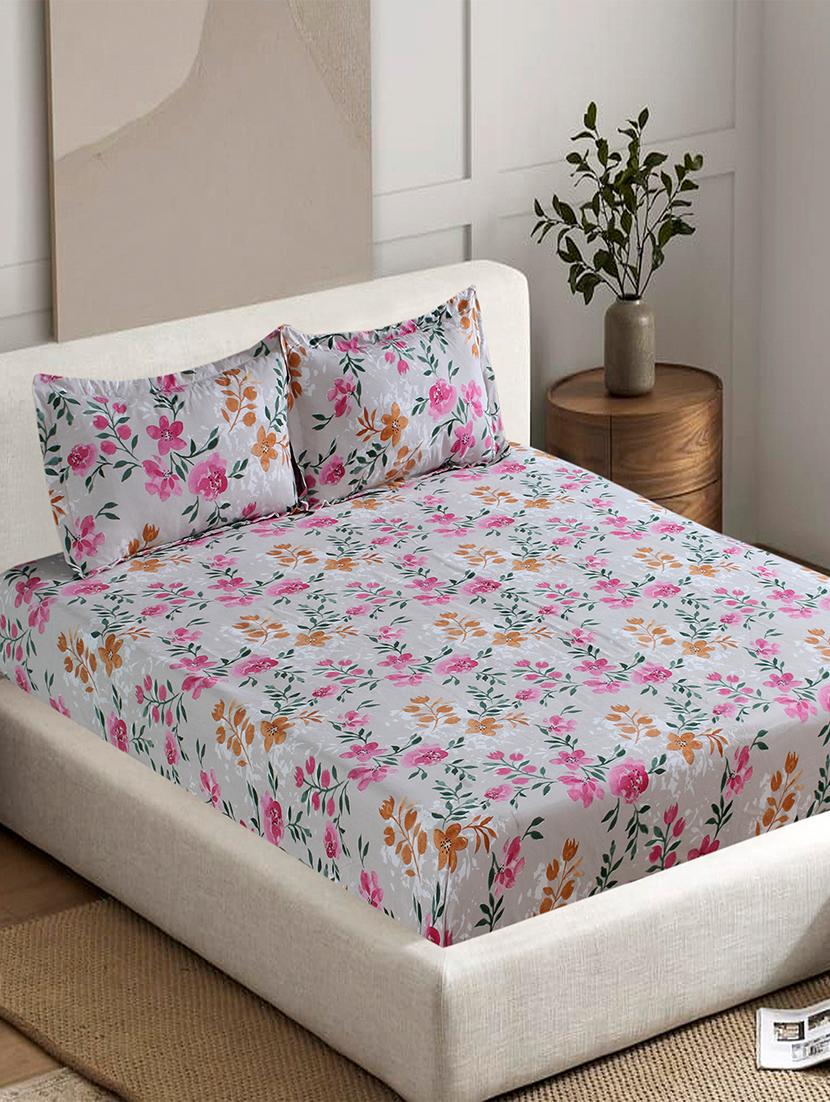 printed bedsheet with two pillow covers - 21232737 -  Zoom Image - 0