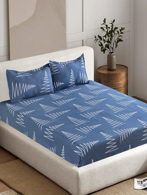 printed bedsheet with two pillow covers - 21232740 -  Standard Image - 0