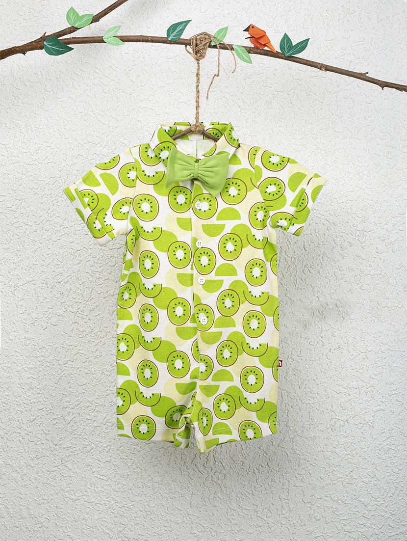 green cotton romper - 21232975 -  Standard Image - 0