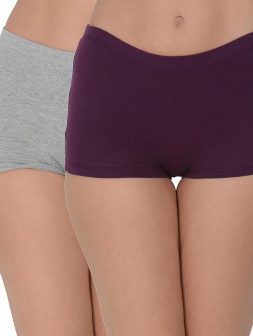 women solid pack of 3 boy shorts  - 21234379 - Very Small Image - 1