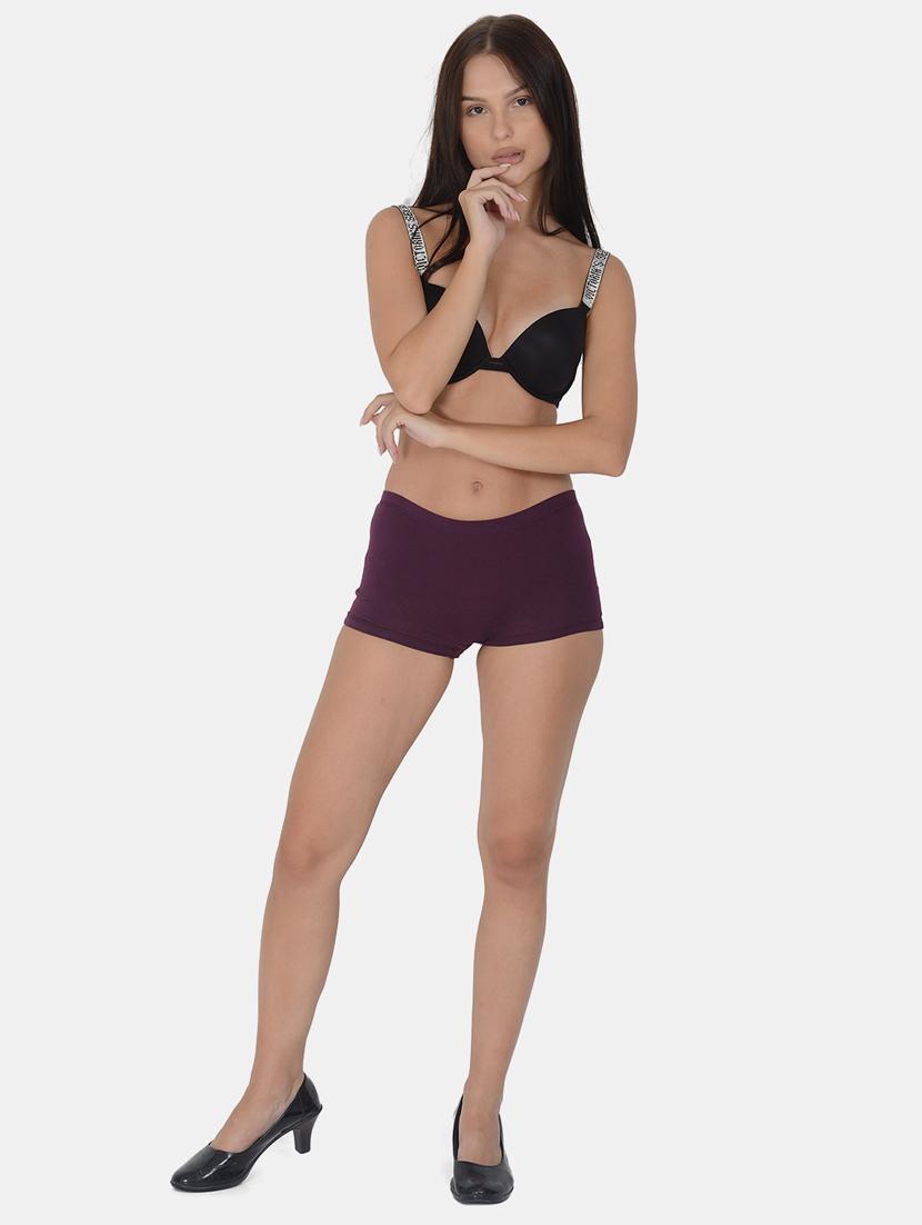 women set of 2 solid boy shorts panty - 21234380 - Standard Image - 5