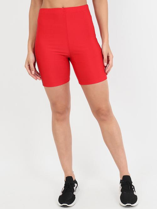 red polyester sports shorts - 21237402 - Very Small Image - 1