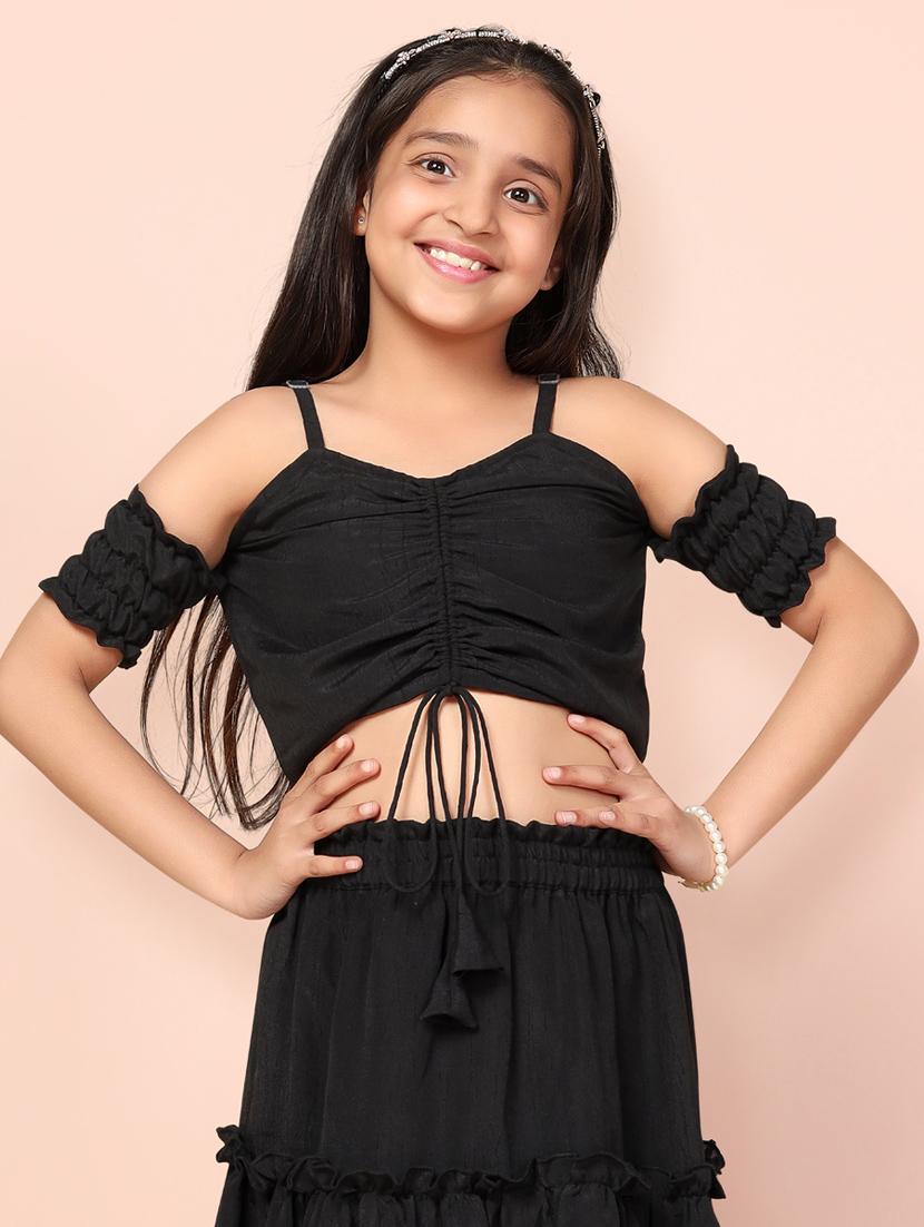 black polyester top & skirt set - 21243060 - Standard Image - 3