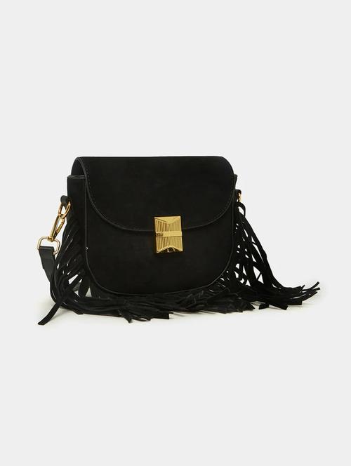 black leatherette (pu) handbag - 21253382 - Very Small Image - 1