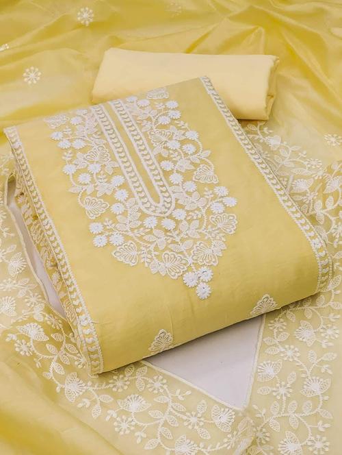 women solid with work unstitched suit set - 21266812 - Standard Image - 0