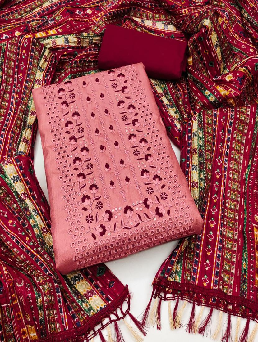 women embroidered unstitched suit set - 21268036 - Zoom Image - 0
