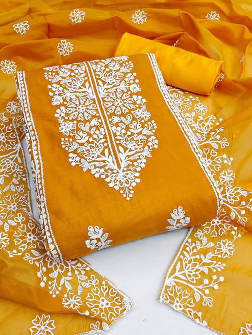 women embroidered unstitched suit set - 21268086 - Standard Image - 0