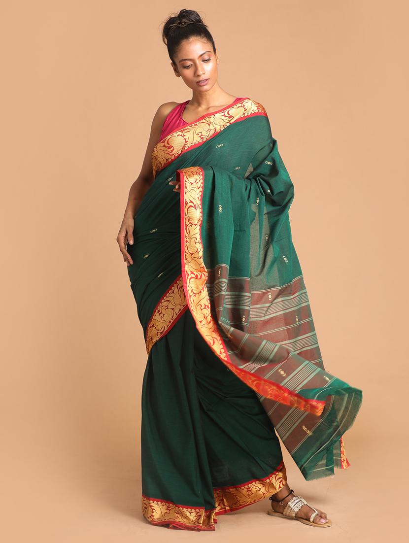 women self design handloom saree with blouse - 21271161 -  Zoom Image - 0