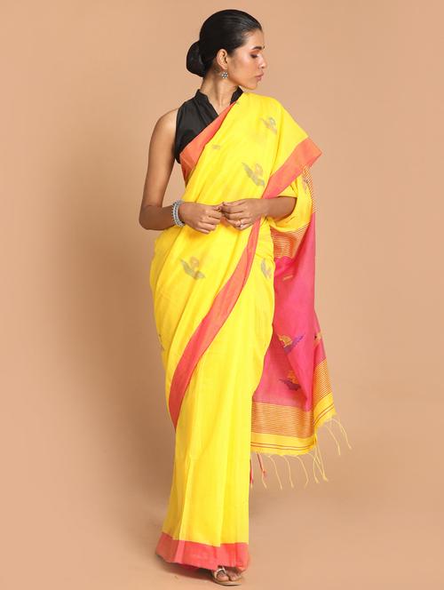 women cotton handloom saree with blouse - 21271784 -  Standard Image - 0