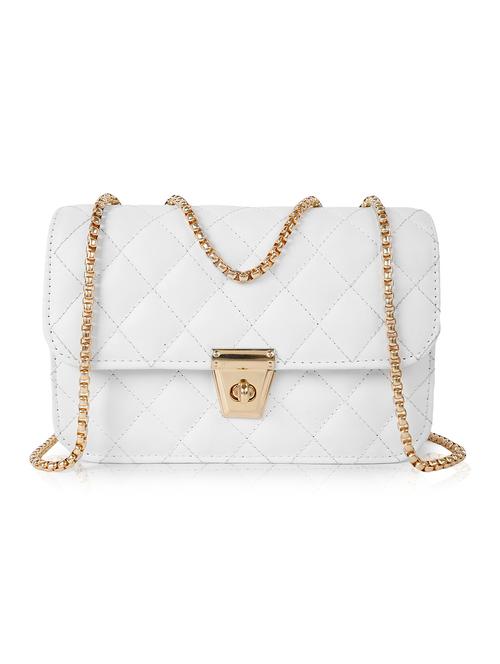 white leatherette (pu) sling bag - 21273698 - Very Small Image - 1