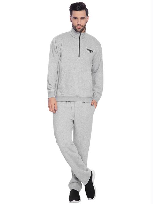 men grey solids full length track suit - 21275178 - Very Small Image - 1