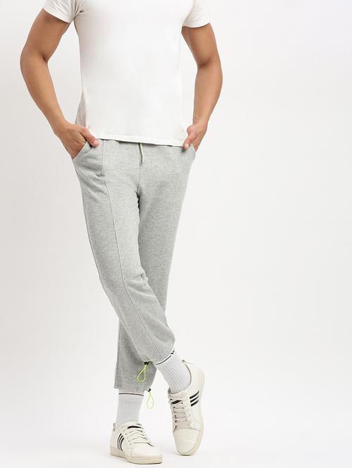 men grey solid mid rise jogger - 21276807 - Very Small Image - 1