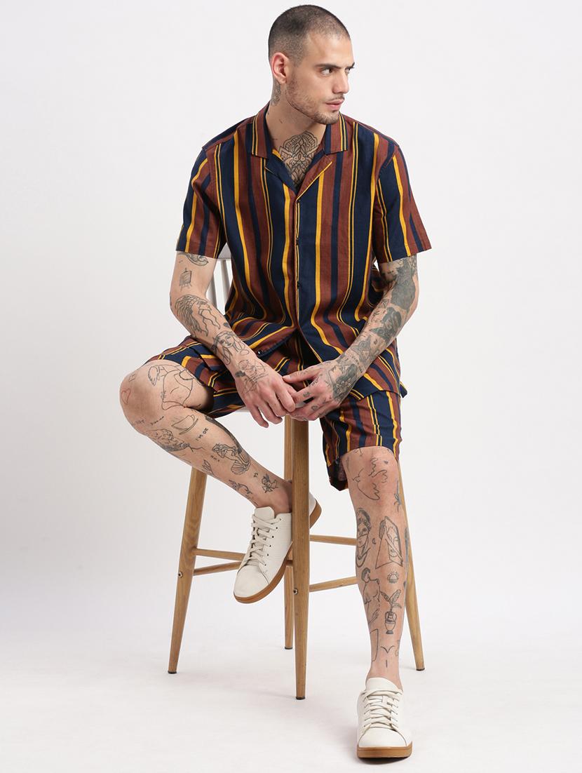 men printed cotton co-ord set - 21276935 - Standard Image - 4