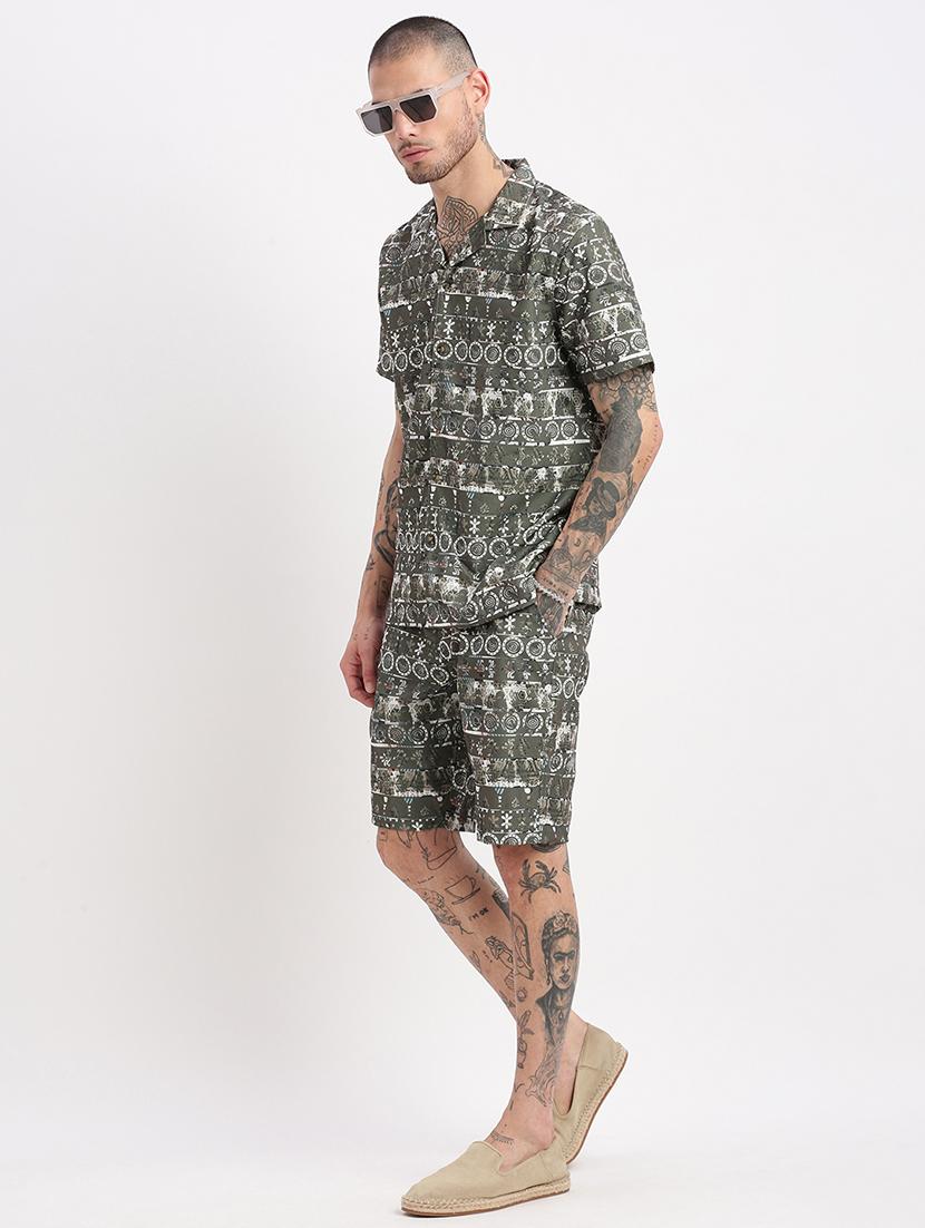 men printed cotton co-ord set - 21276973 - Standard Image - 4