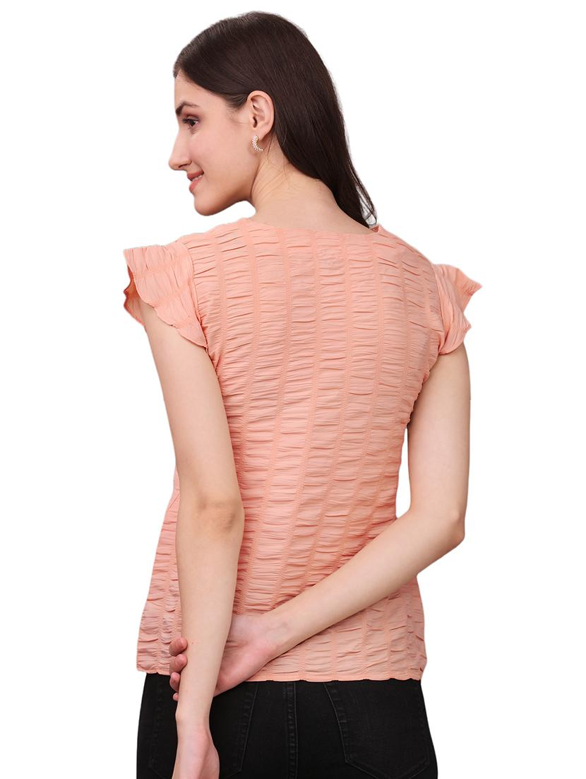 women self designed cap sleeves top - 21277549 - Standard Image - 3