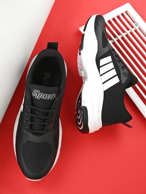 bucik white black bck4047 lightweight comfort summer trendy premium stylish running shoes for men  - 21278568 - Very Small Image - 1