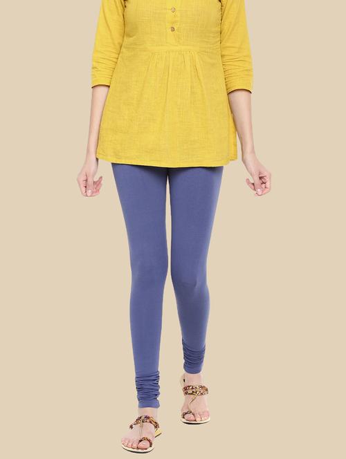 women solid mid rise churidar legging - 21281554 - Very Small Image - 1