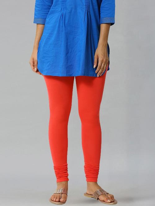 women solid mid rise churidar legging - 21281568 - Very Small Image - 1