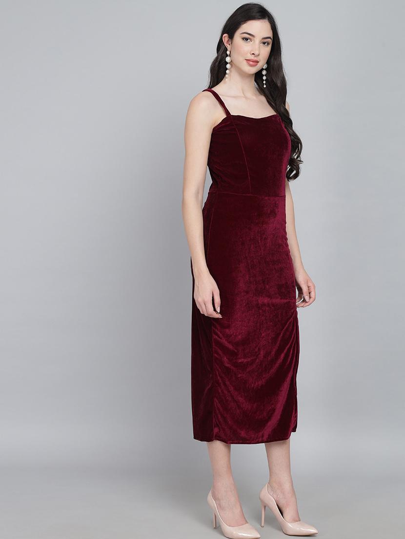 red velvet bodycon dress - 21285988 - Standard Image - 2