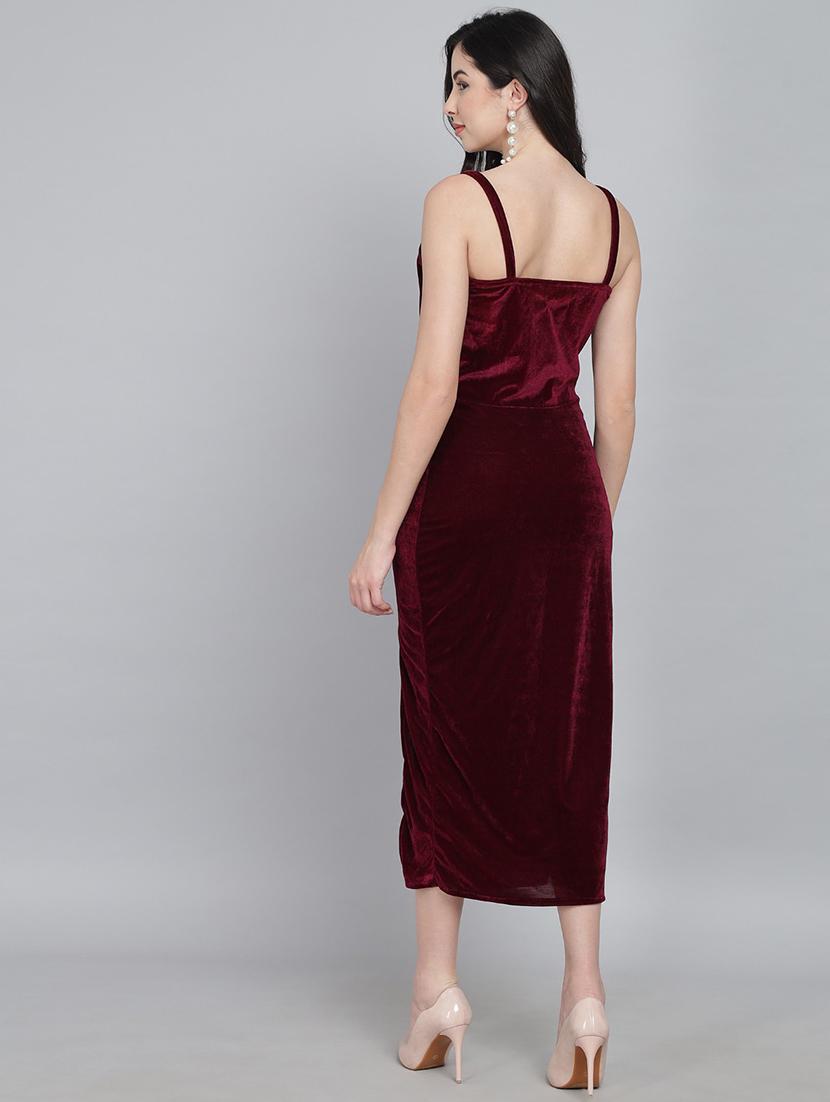red velvet bodycon dress - 21285988 - Zoom Image - 3