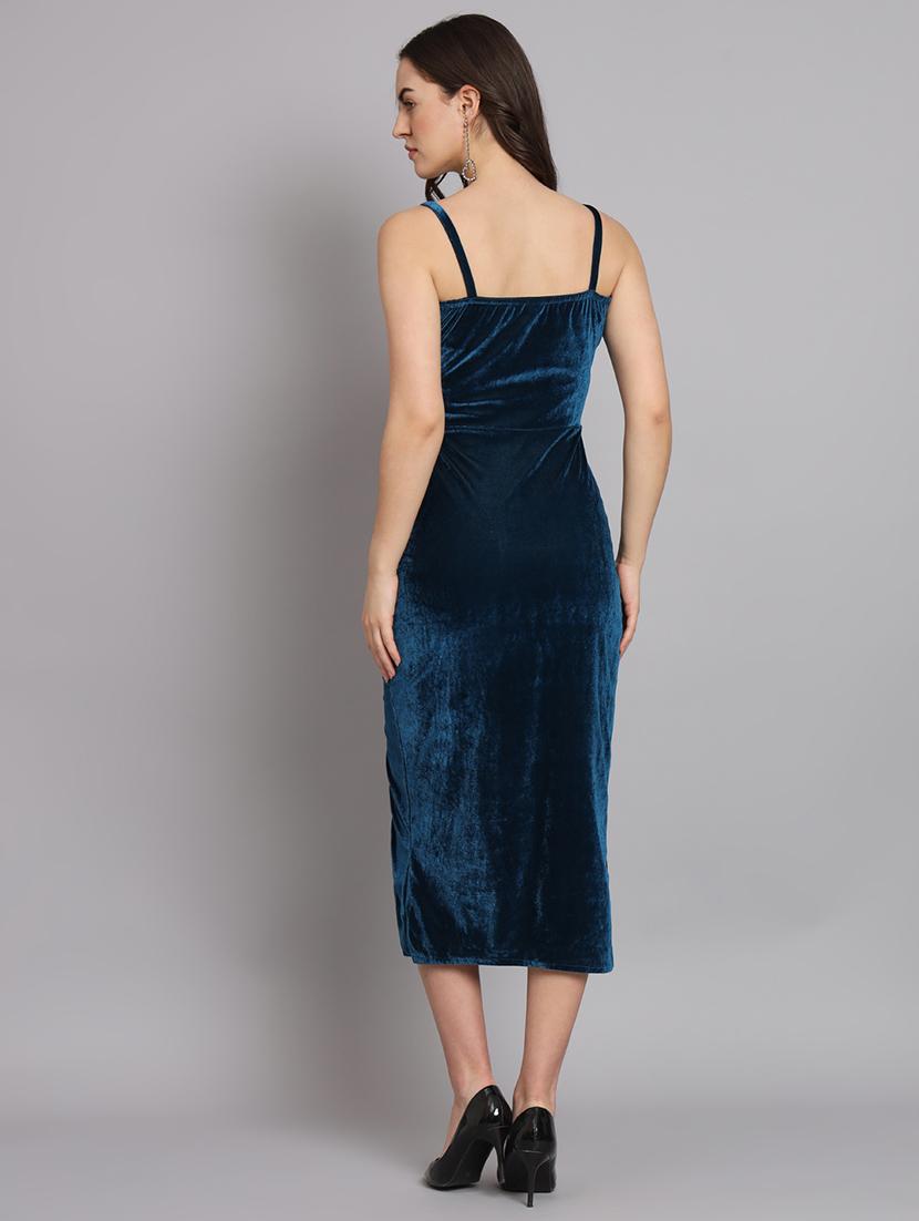 women solid shoulder strap bodycon dress - 21286006 - Standard Image - 3