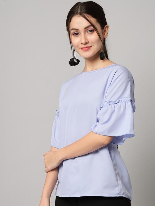 blue crepe regular top - 21286772 - Very Small Image - 1