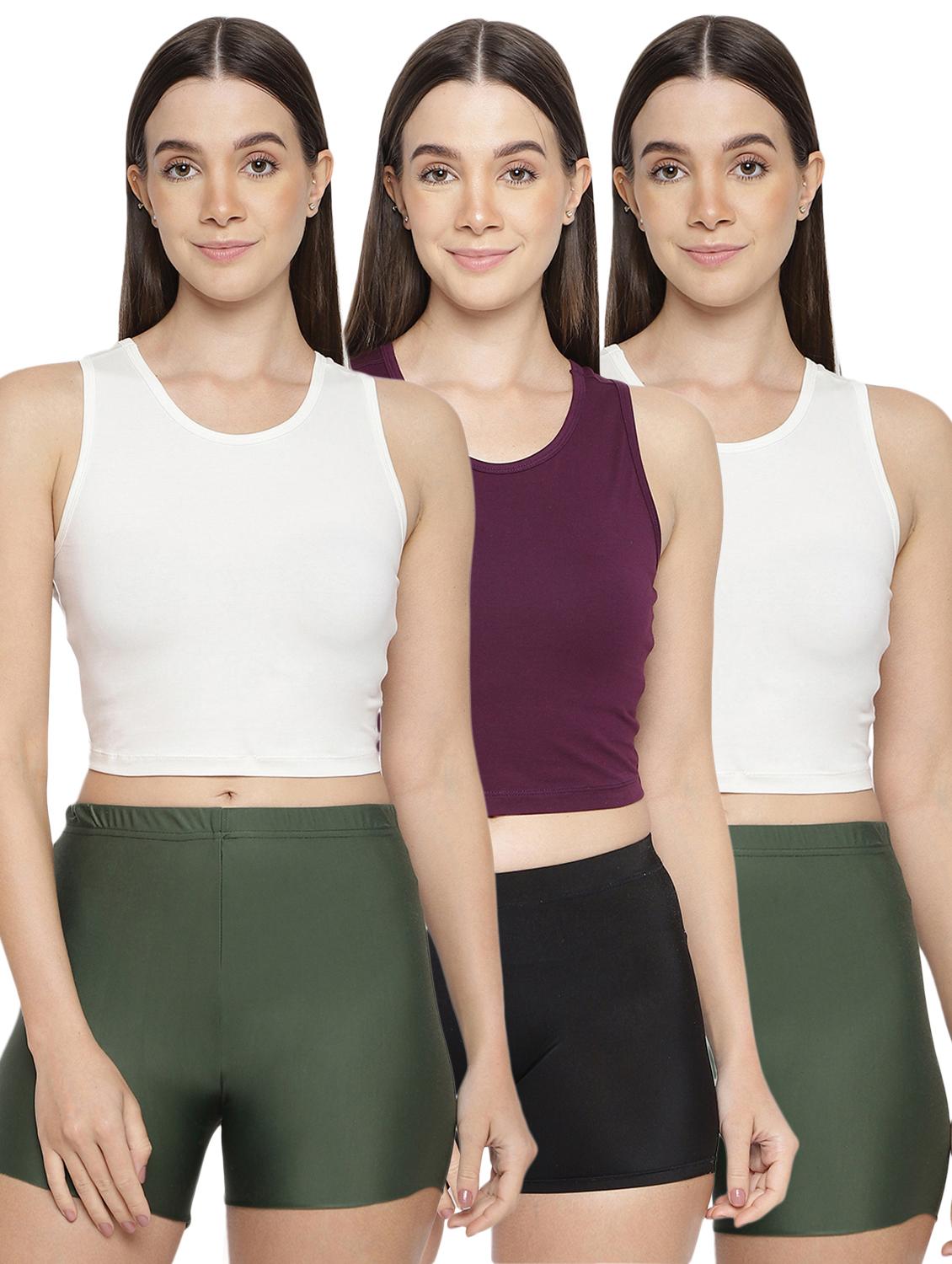 women pack of 3 solid camisoles - 21291613 -  Standard Image - 0