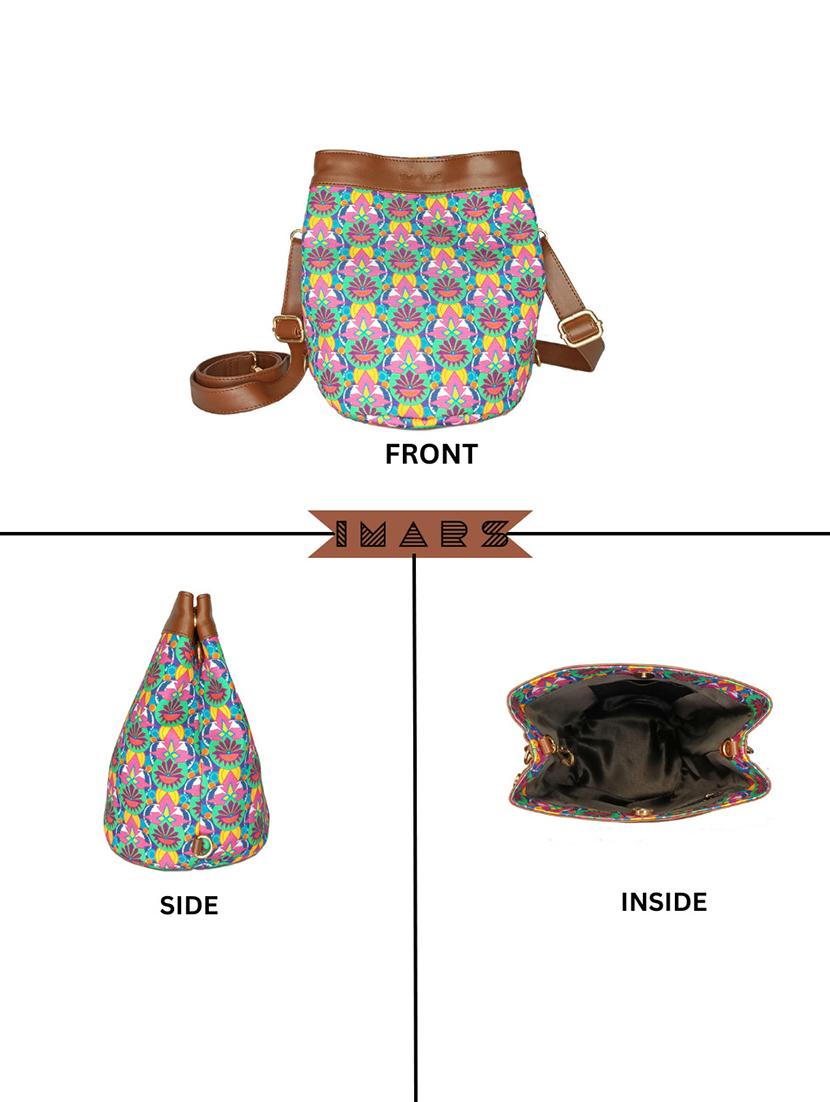 multi colored leatherette sling bag - 21292123 - Standard Image - 3