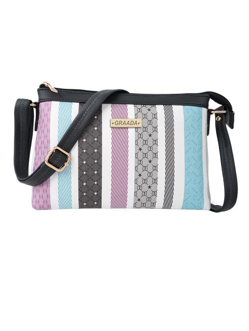 white leatherette sling bag - 21296658 - Very Small Image - 1