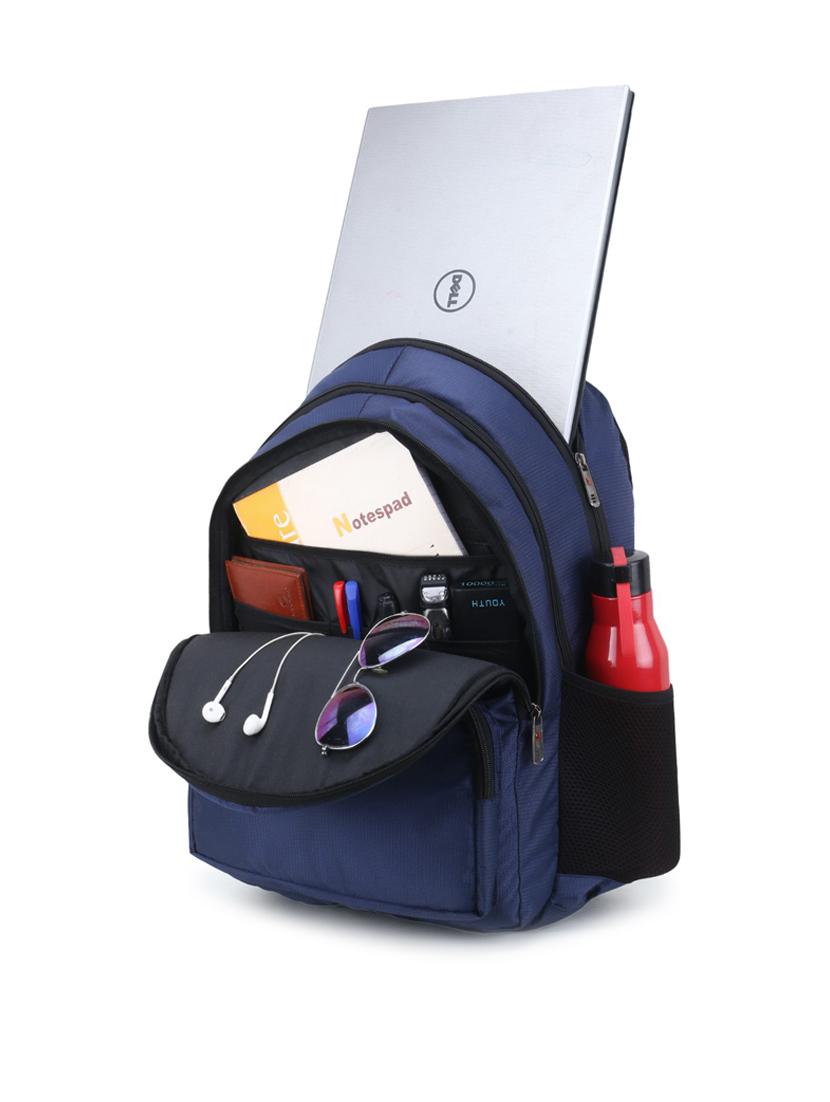men solid laptop backpack - 21301200 - Standard Image - 3